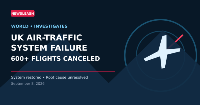 UK Air-Traffic System Failure Cancels More Than 600 Flights
